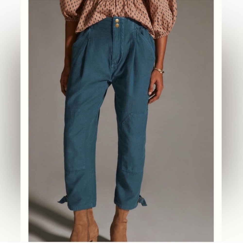 Pilcro Anthropologie Women’s Surplus Cargo Ankle Pants Slouchy Oversized Blue XS